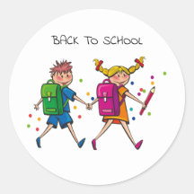 Back to school Round Sticker