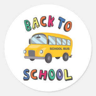 Back to school runt klistermärke