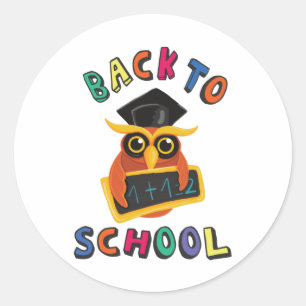 Back to school runt klistermärke