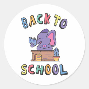 Back to school runt klistermärke