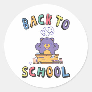 Back to school runt klistermärke