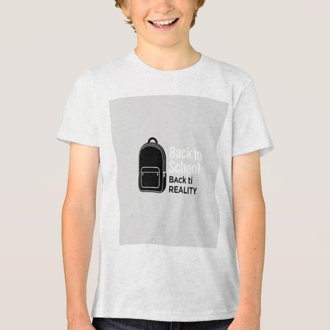 Back to school-ryggsäck - Lustigt tillbaka till ve T Shirt (Framsida)