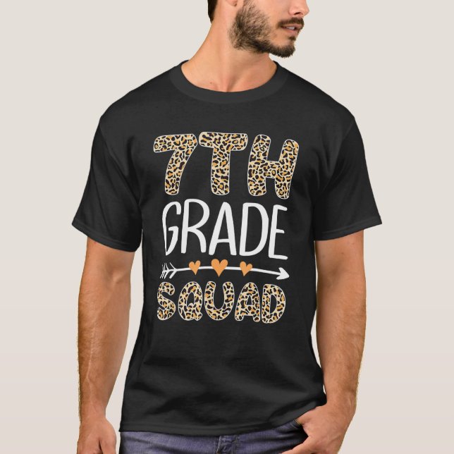 Back to school:s sjunde Klass 7:e-Klass-torget Leo T Shirt (Framsida)