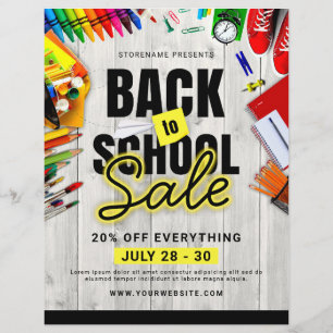 Back to school Sale Retail Marknadsföring Flyer AD