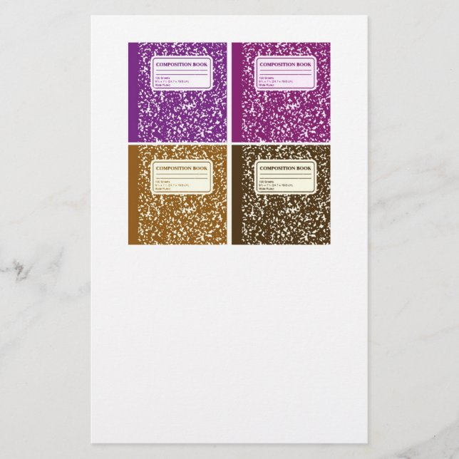 Back to school/sammansatt bärbar dator brevpapper (Framsida)