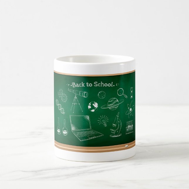 Back to school Science Chalkboard Education Kaffemugg (Skapare uppladdad)