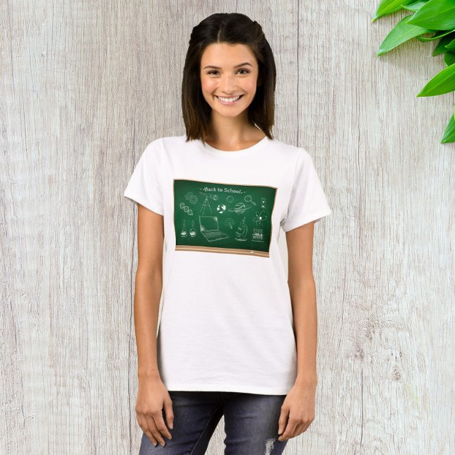 Back to school Science Chalkboard Education T Shirt (Skapare uppladdad)