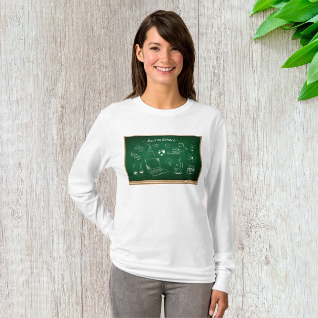 Back to school Science Chalkboard Education T Shirt (Skapare uppladdad)
