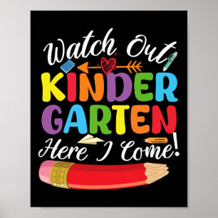 Back to school Se ut Kindergarten här i Kom Poster