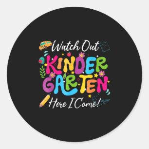 Back to school Se ut Kindergarten här i Kom Runt Klistermärke