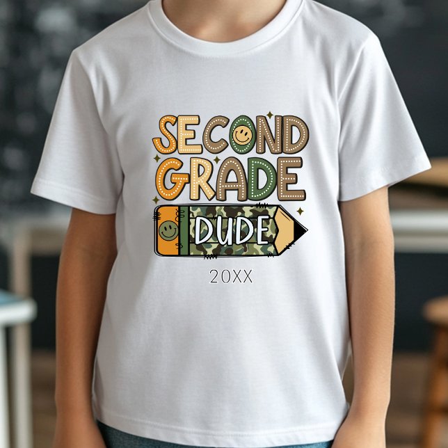 Back to school Second Klass Boy Camo Boy T-Shirt (Skapare uppladdad)