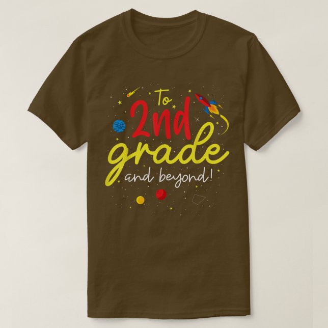 Back to school Second Klass Boy Girl Space 2 Gra T Shirt (Design framsida)