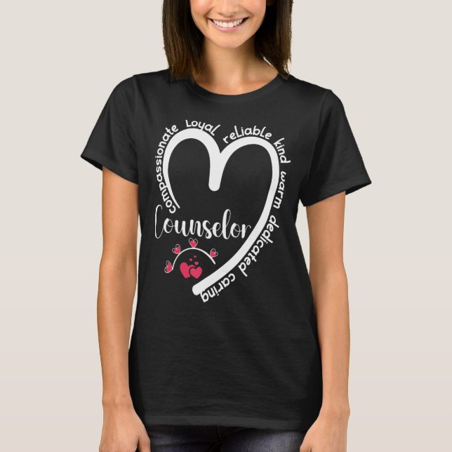 Back to school ShCool Counselor School Guidance T Shirt (Framsida)