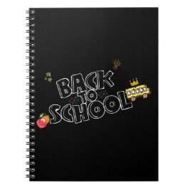 Back to school Shirt Funny School Buss med Krona Anteckningsbok
