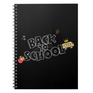 Back to school Shirt Funny School Buss med Krona Anteckningsbok