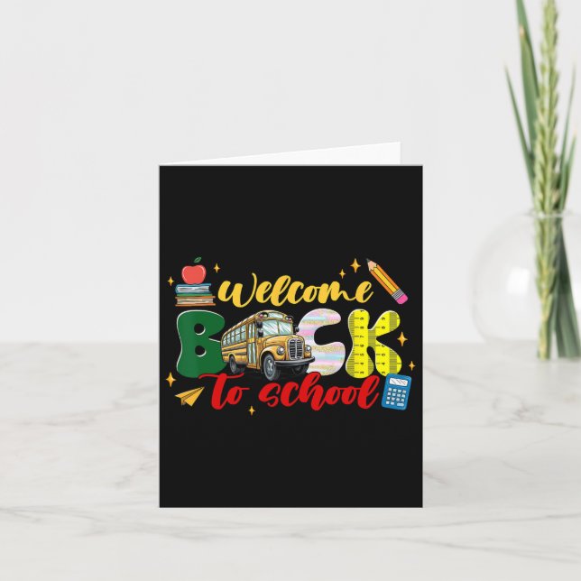 Back to school Shirt Roligt Clroom Teacher Student Kort (Framsida)