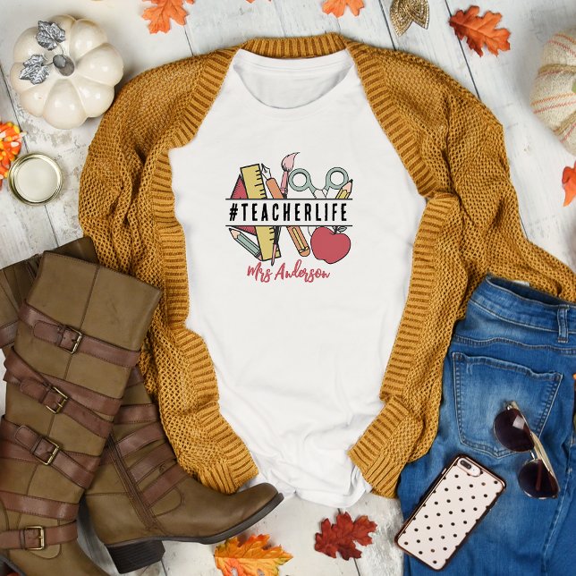 Back to school Shirts for Teacher #teacherlife T Shirt (Skapare uppladdad)