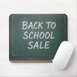 Back to school-signera på en Grönt-kalkylpanel Musmatta