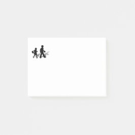 Back to school - Silhouette Kids Walking Post-it Block