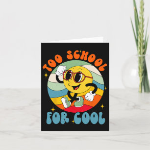 Back to school sjömil Ansikte till skola för Coola Kort