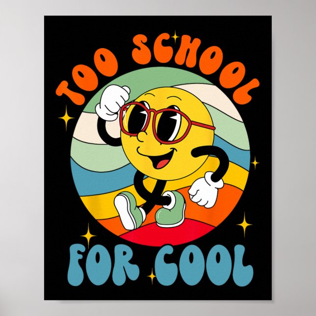 Back to school sjömil Ansikte till skola för Coola Poster (Framsidan)