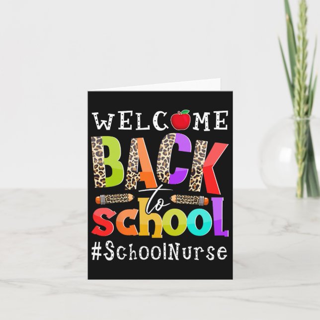 Back to school, sjuksköterskans första dag för leo kort (Framsida)