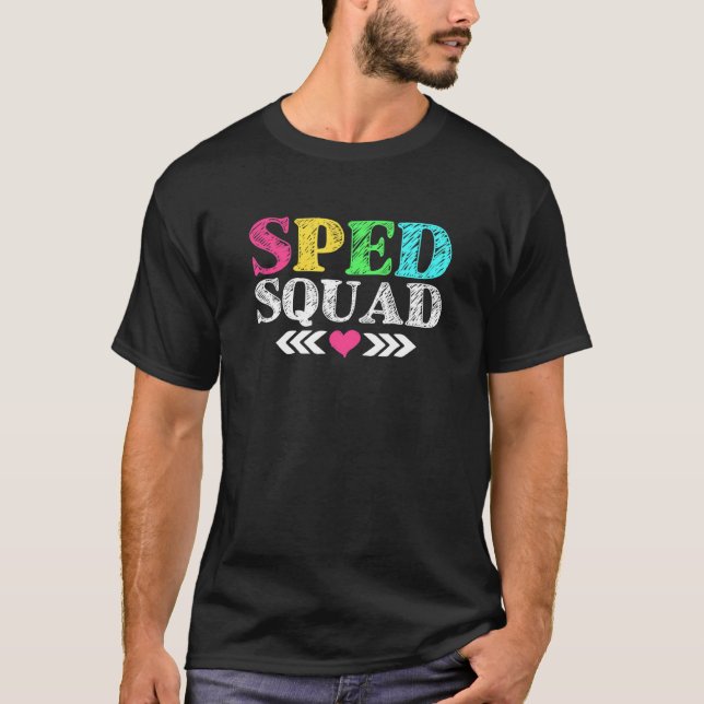 Back to school Speciell Education Sped Team Squad  T Shirt (Framsida)