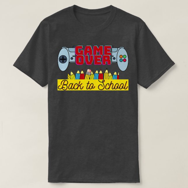 Back to school, spela över lärarkontrollen Student T Shirt (Design framsida)