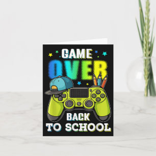 Back to school spelar över för pojkens barn Gamers Kort