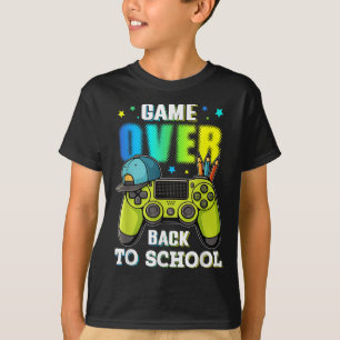 Back to school spelar över för pojkens barn Gamers T Shirt