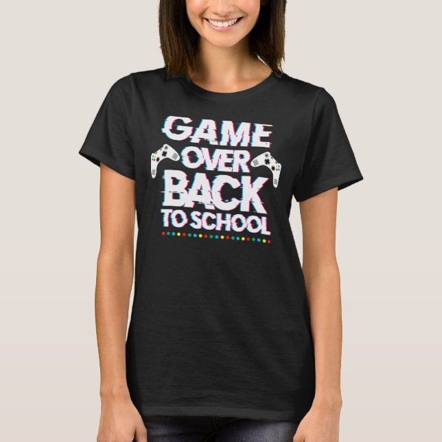 Back to school spelar över läraren Student Control T Shirt (Framsida)