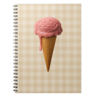 Back to school spiral notebook pink and beige anteckningsbok