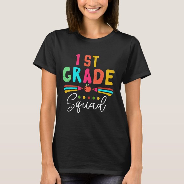 Back to school Squad Apparat 1:a Klass Lärare & S T Shirt (Framsida)