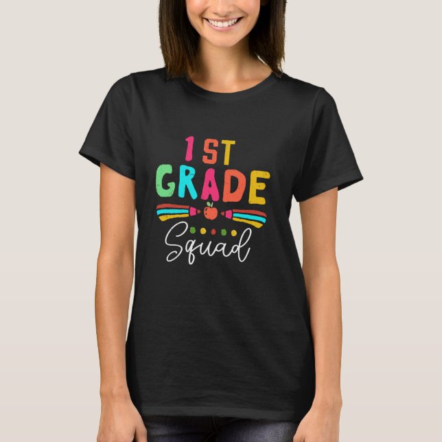 Back to school Squad Apparat 1:a Klass Lärare & S T Shirt (Framsida)