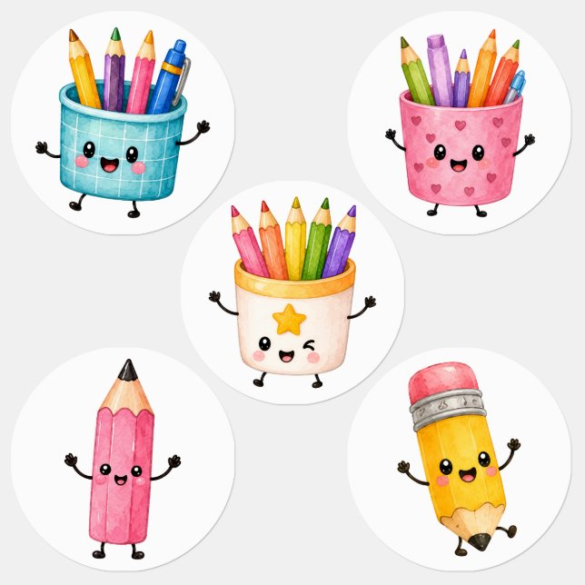  Back to School Stickers – Cute School Supplies &  (Grupp)