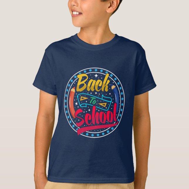 Back to school. Stjärnor och gnistor. T Shirt (Framsida)