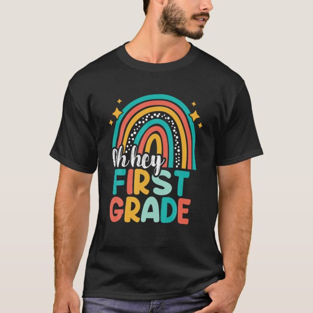 Back to school Studenter Lärare Oh First Klass T Shirt (Framsida)