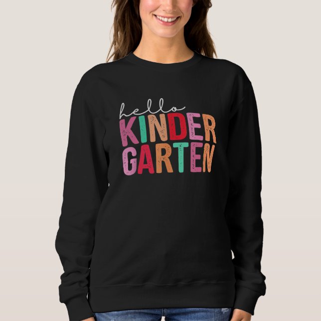 Back To School  Students Teacher Hello Kindergarte T Shirt (Framsida)