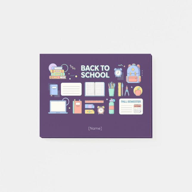 Back to School Supplies / Regreso Útiles Escolares Post-it Block (Framsida)