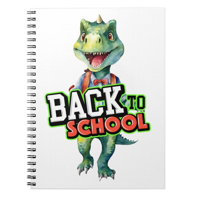 Back to School T-Rex Anteckningsbok (Framsidan)