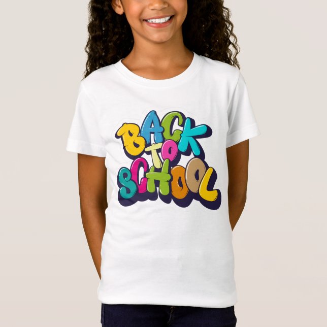 back to school t-shirt för barn humor (Framsida)
