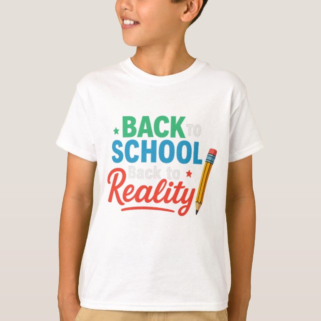 Back to school T-Shirt - Lustigt tillbaka till ver (Framsida)