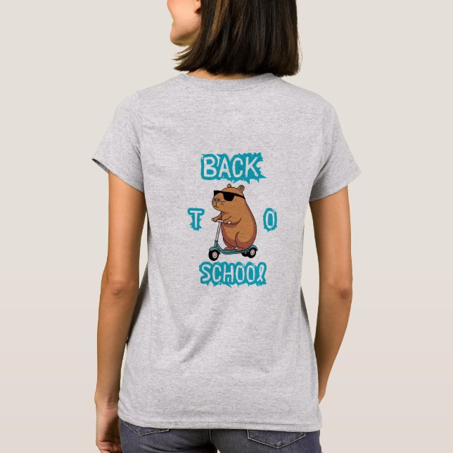 Back to school T-Shirt med  björn (Baksida)