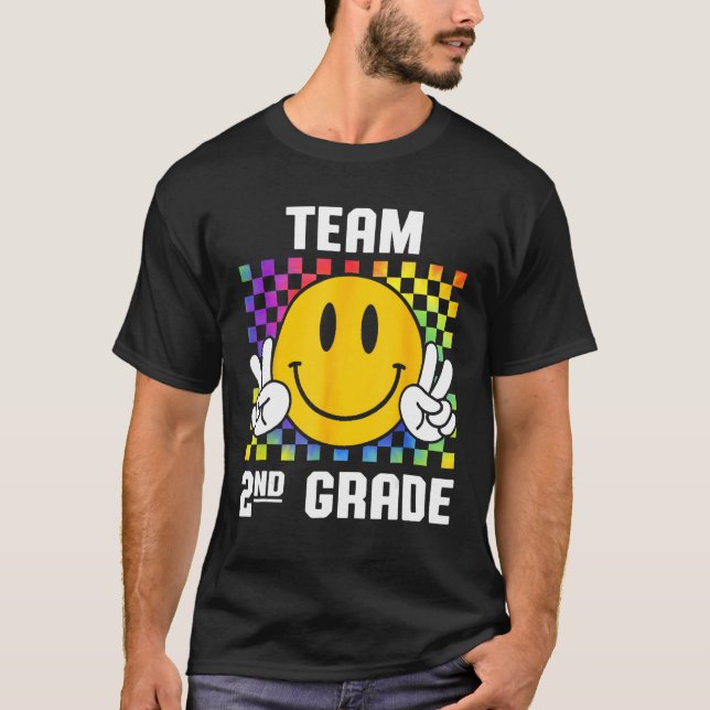Back To School Team 2nd Garde Smile Back To School T Shirt (Framsida)