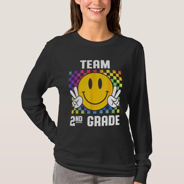 Back To School Team 2nd Garde Smile Back To School T Shirt (Framsida)