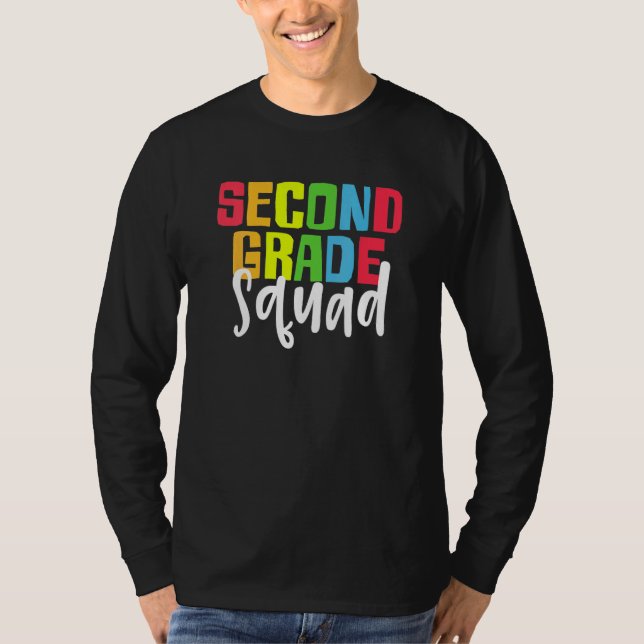 Back To School Team 2nd Second Grade Squad Student T Shirt (Framsida)