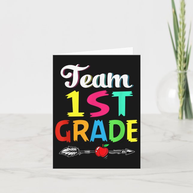Back to school Team First Klass Lärare Student Kort (Framsida)