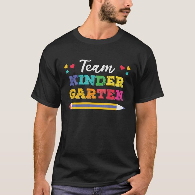 Back to school Team Kinder Garten Cute Funny Goodb T Shirt (Framsida)