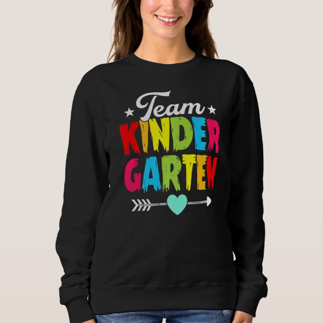 Back to school Team Kindergarten Lärare Cute Firs T Shirt (Framsida)