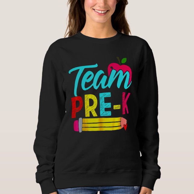 Back To School Team Pre K Preschool Teacher Studen T Shirt (Framsida)